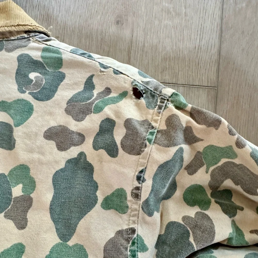 Vintage Women’s Camouflage Jacket with Tan Collar - Picture 7 of 7